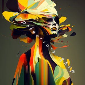 Faceless Colorful Abstract Lady Poster